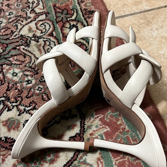 Coach Women's Cream Knot Detail Mules sandals - Picture 10 of 14